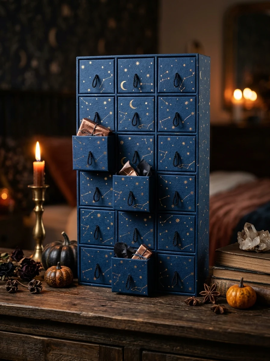 Mini haunted house village Halloween advent calendar