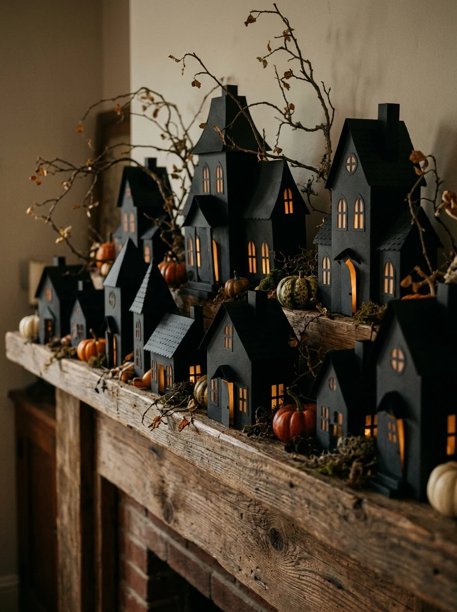 Mini haunted house village Halloween advent calendar
