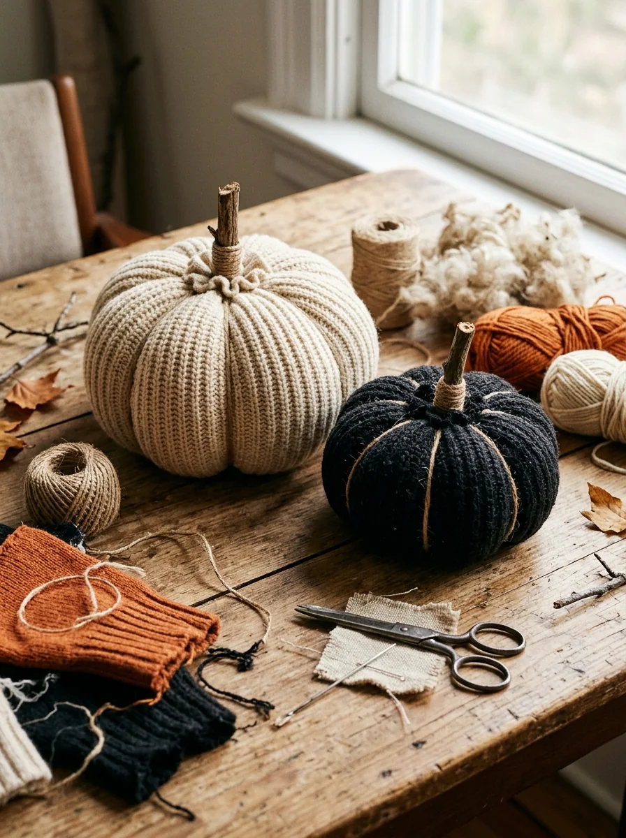 Old Sweater Pumpkin Pair