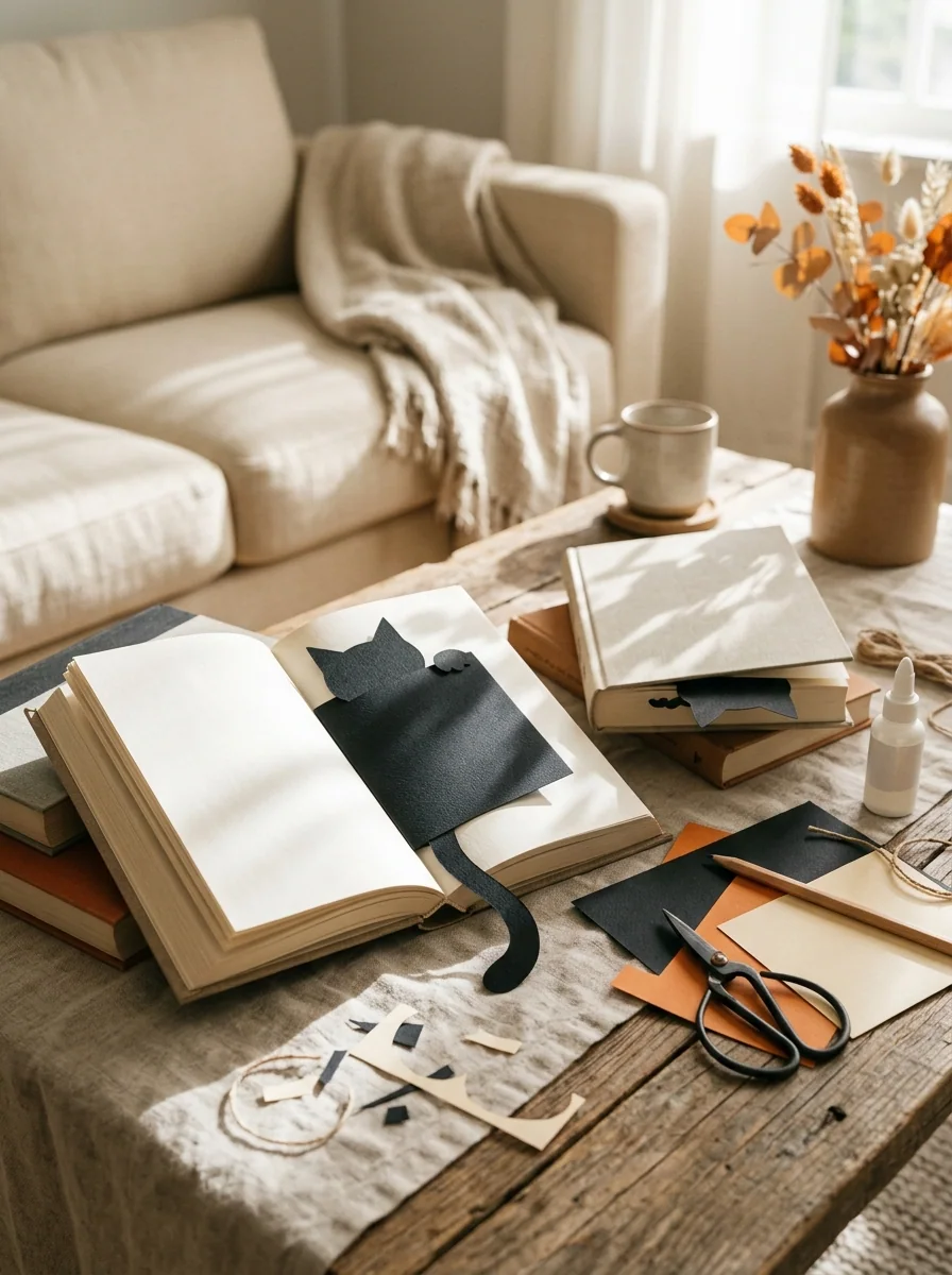 DIY Black Cat Bookmarks