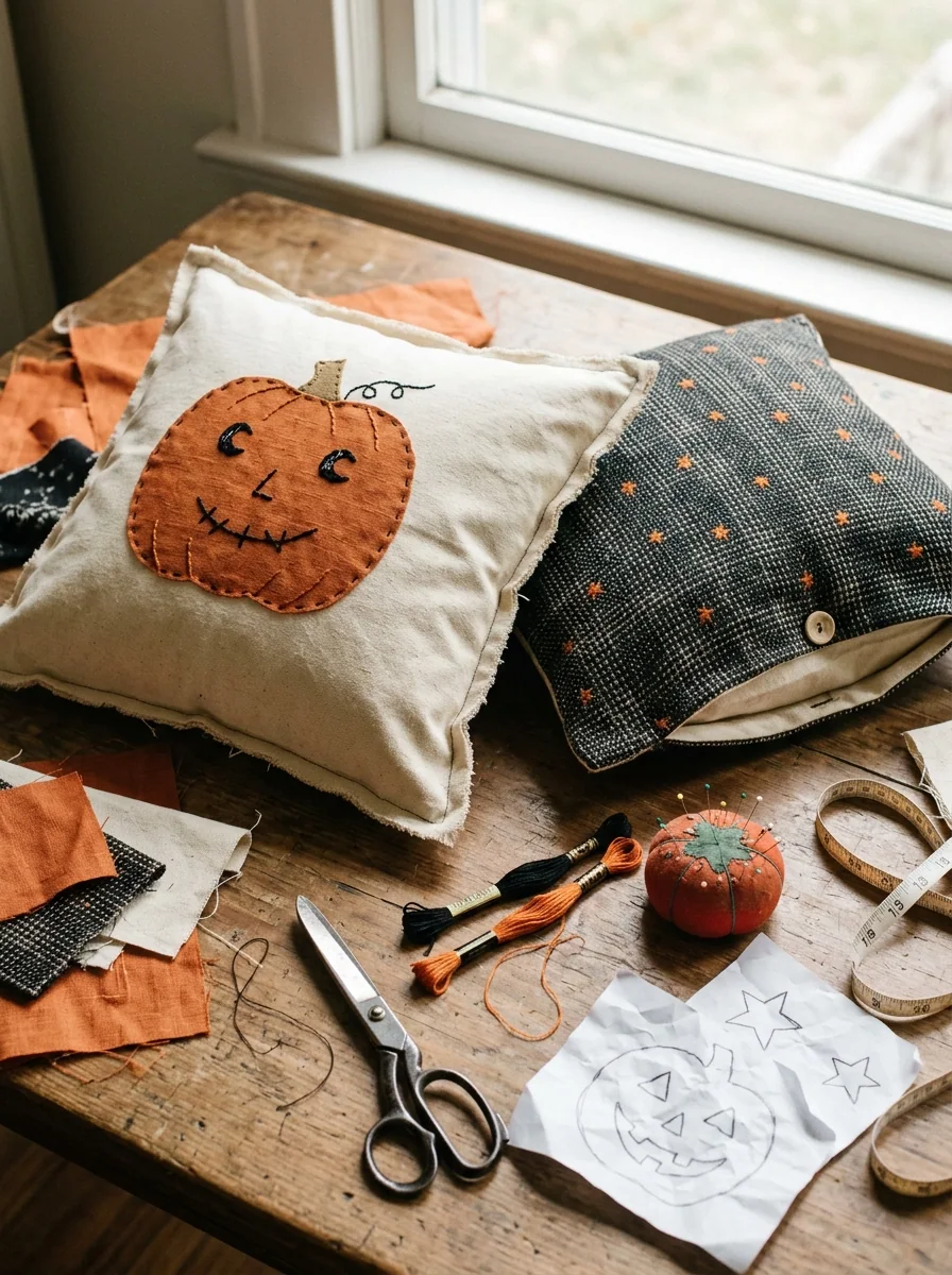 Reversible Halloween Pillow Covers