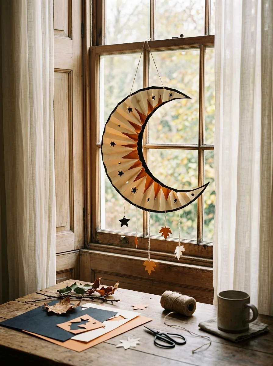 Cut-Paper Window Moon