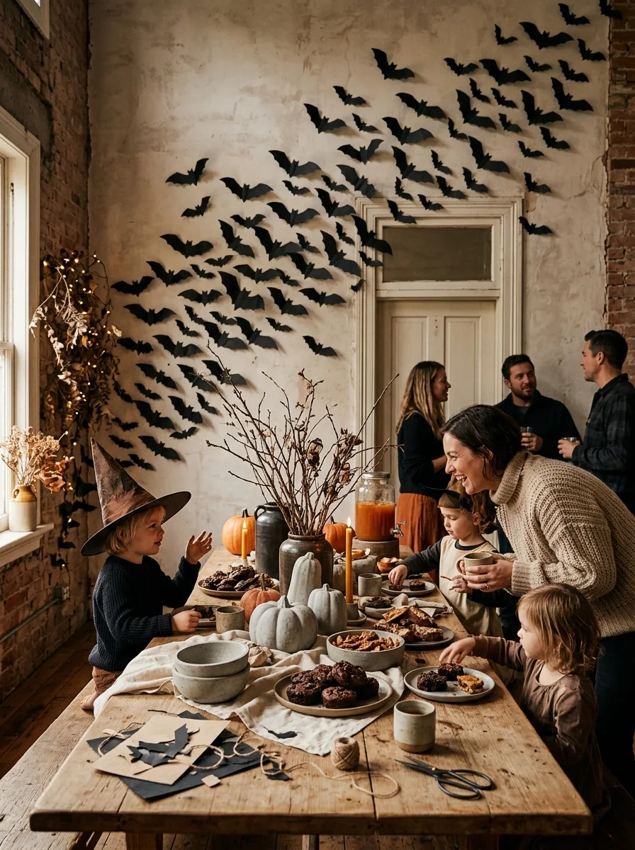 Black Paper Bat Wall