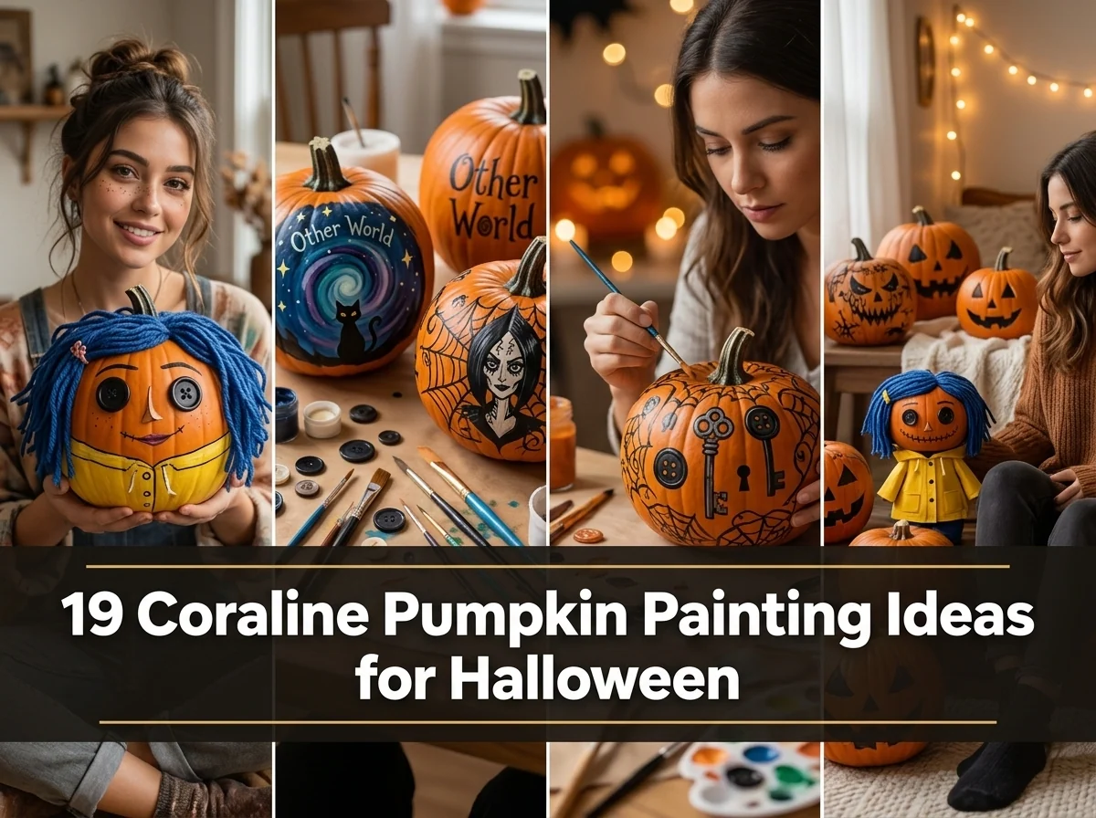 19 Coraline Pumpkin Painting Ideas for Halloween