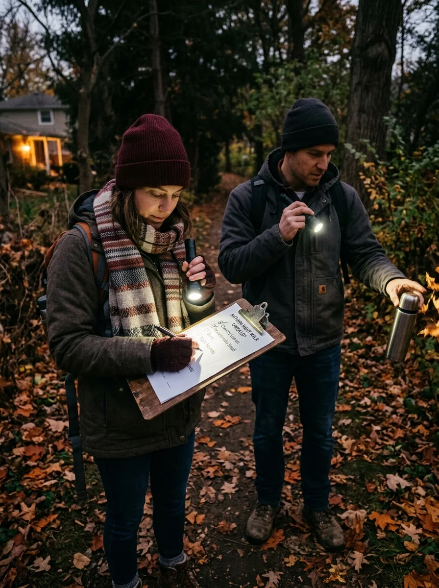 Autumn Night Walk Checklist