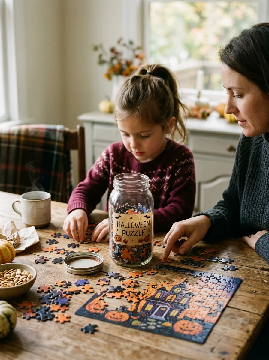 Halloween Puzzle Jar