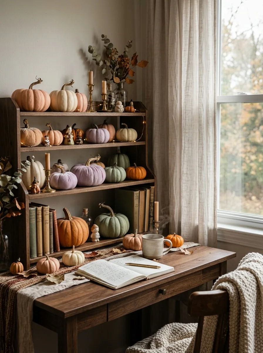 Pastel Pumpkin Desk Shelf