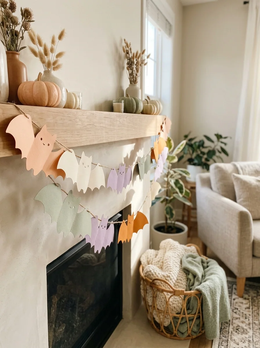 Kawaii Bat Paper Garland