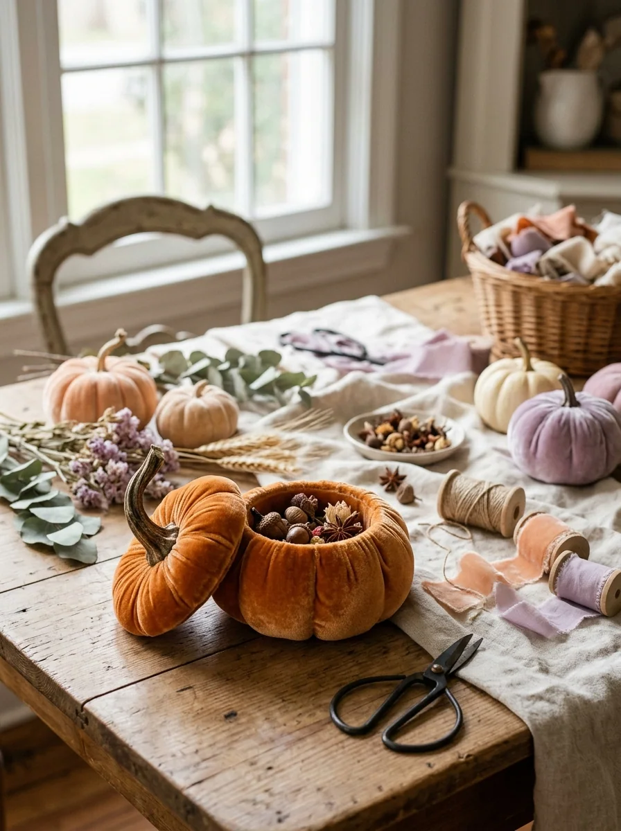 Velvet Mini Pumpkin Bowl
