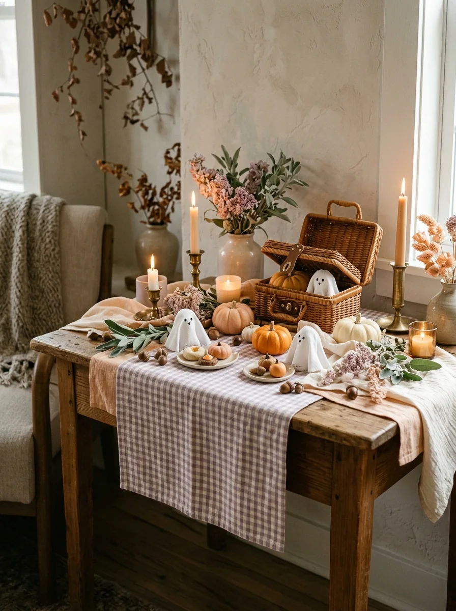Ghostly Gingham Picnic Table