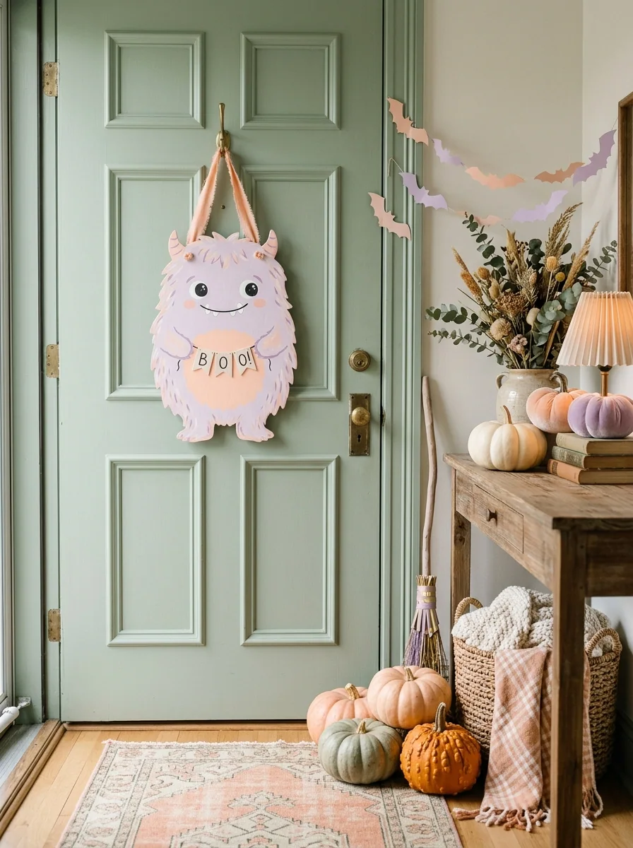 Pastel Monster Door Sign