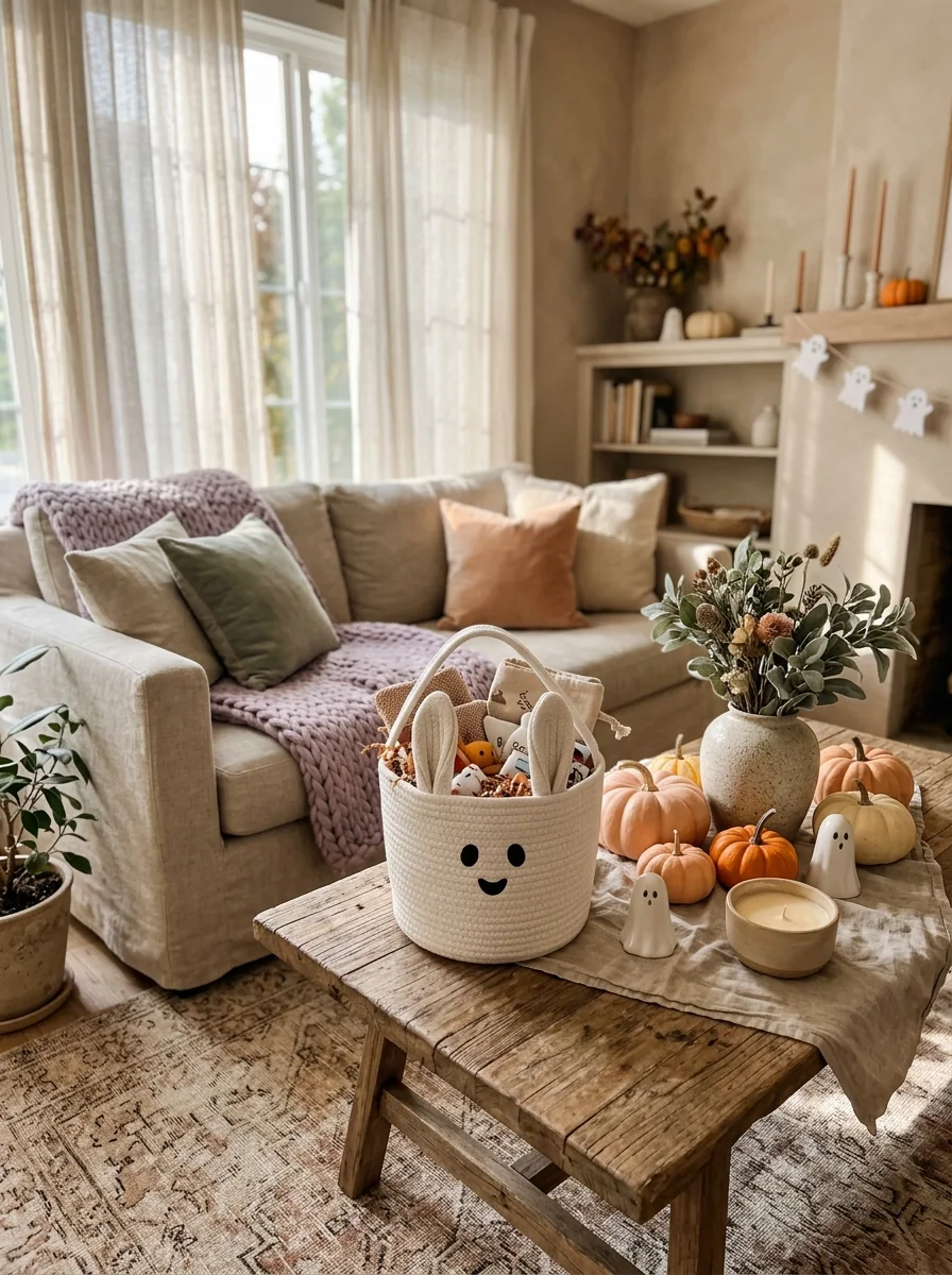 Bunny Ghost Halloween Basket