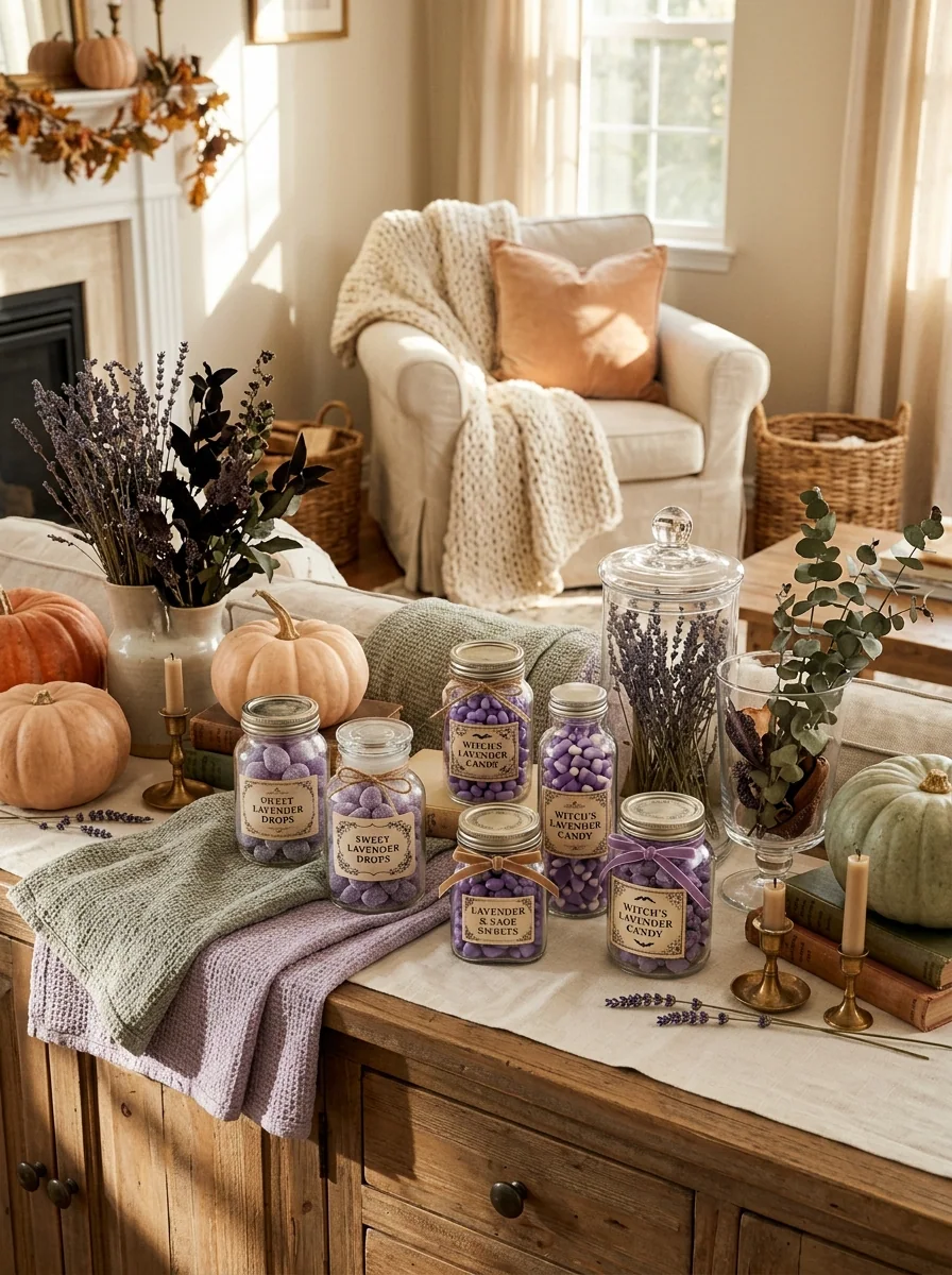Lavender Candy Jar Labels