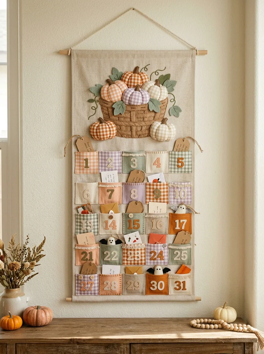Gingham Pumpkin Basket