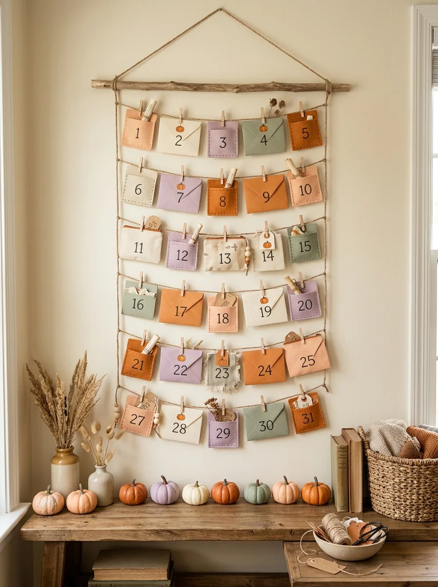 Painted Mini Pumpkin Number Row