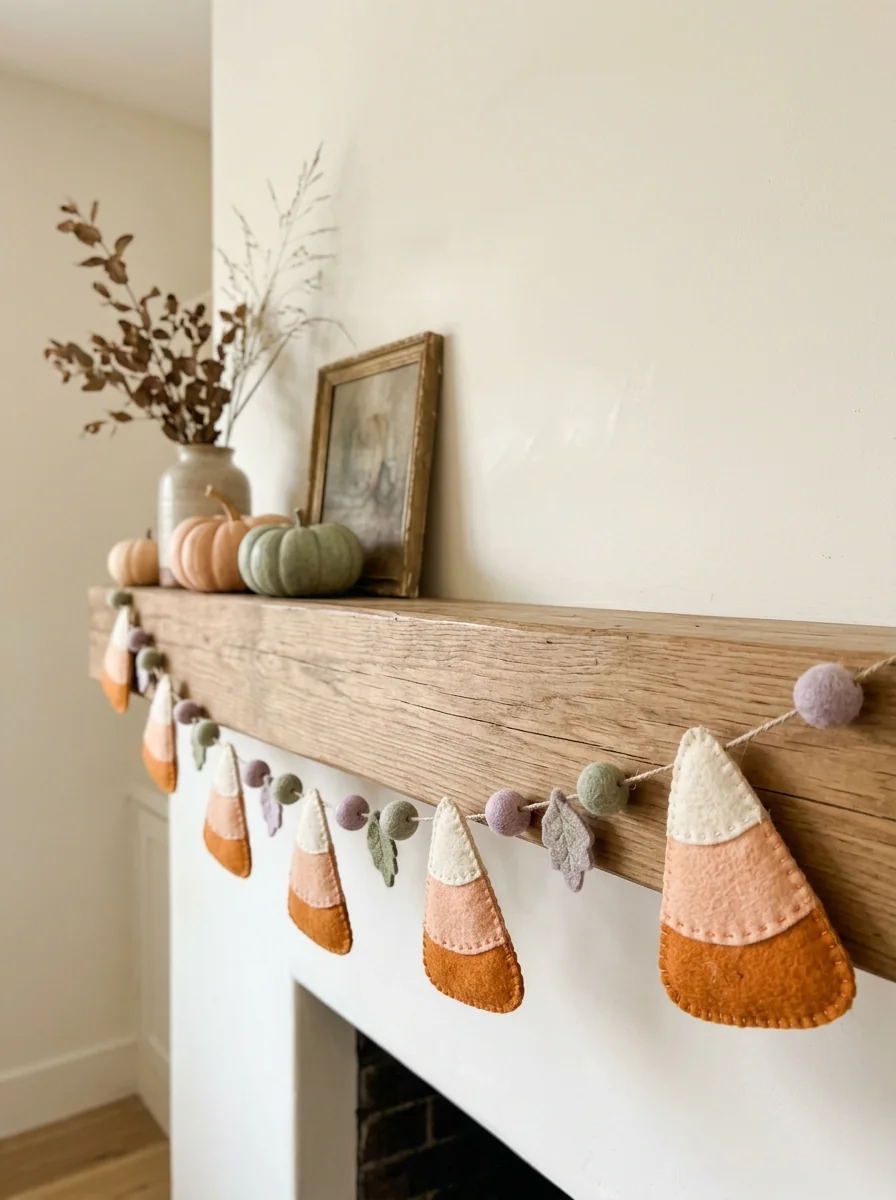 Candy Corn Felt Garland