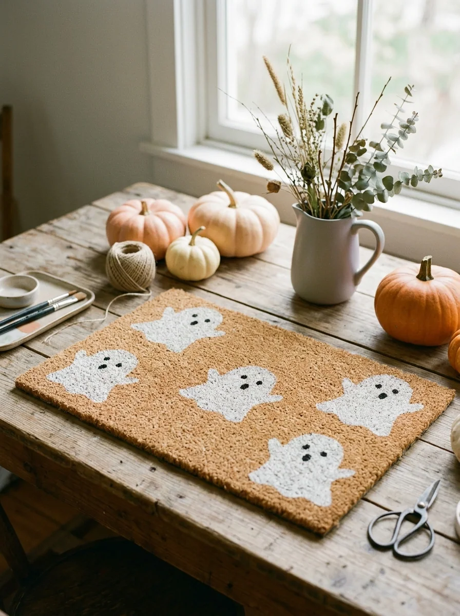 Friendly Ghost Welcome Mat