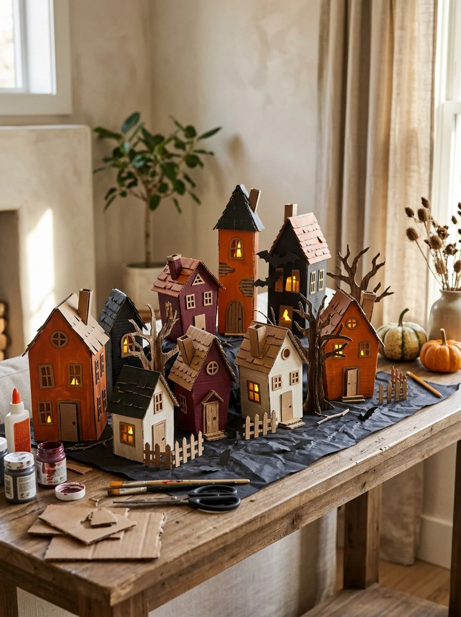 Cardboard Haunted Village