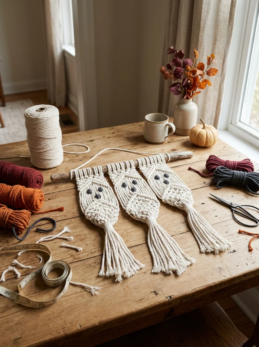 Knotted Macrame Ghost Wall Hanging