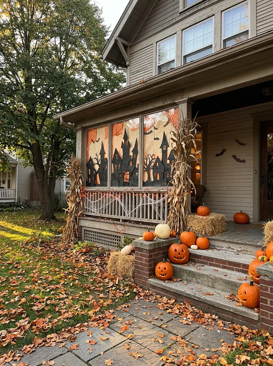 Cardboard Haunted Window City