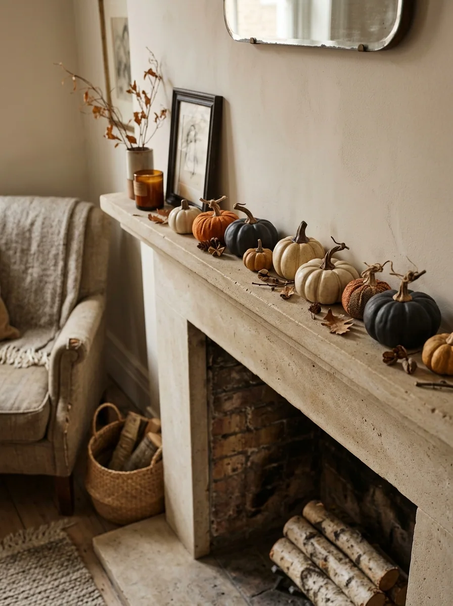 Coffee Table Pumpkin Pair