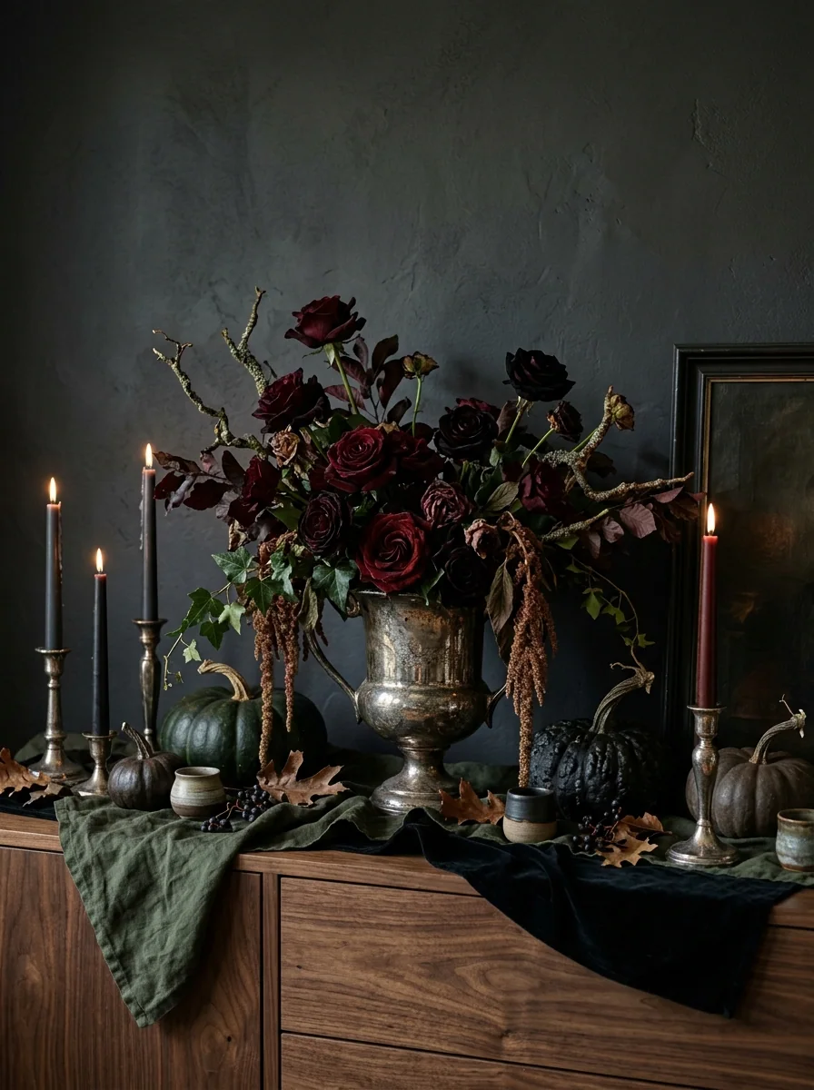 Oxblood Rose Centerpiece