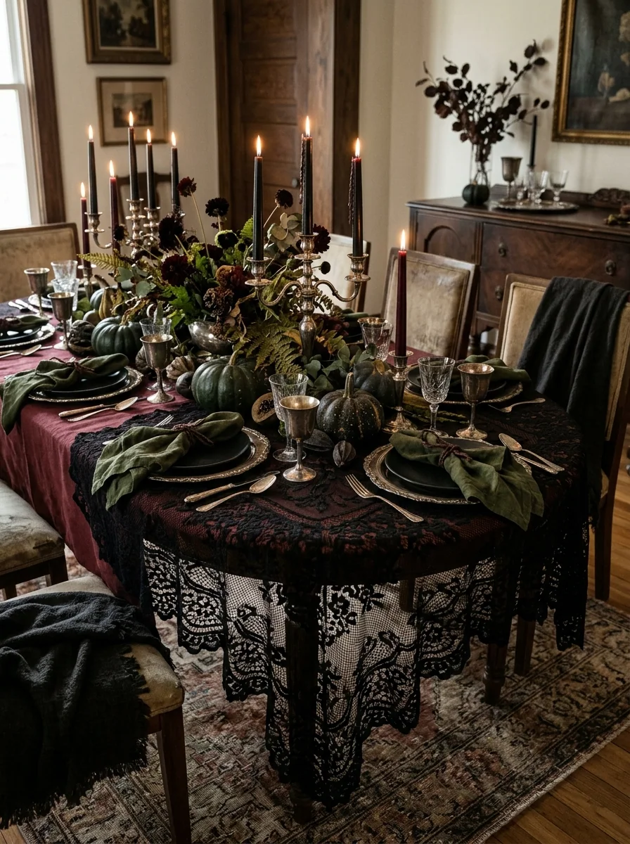 Black Lace Dining Table