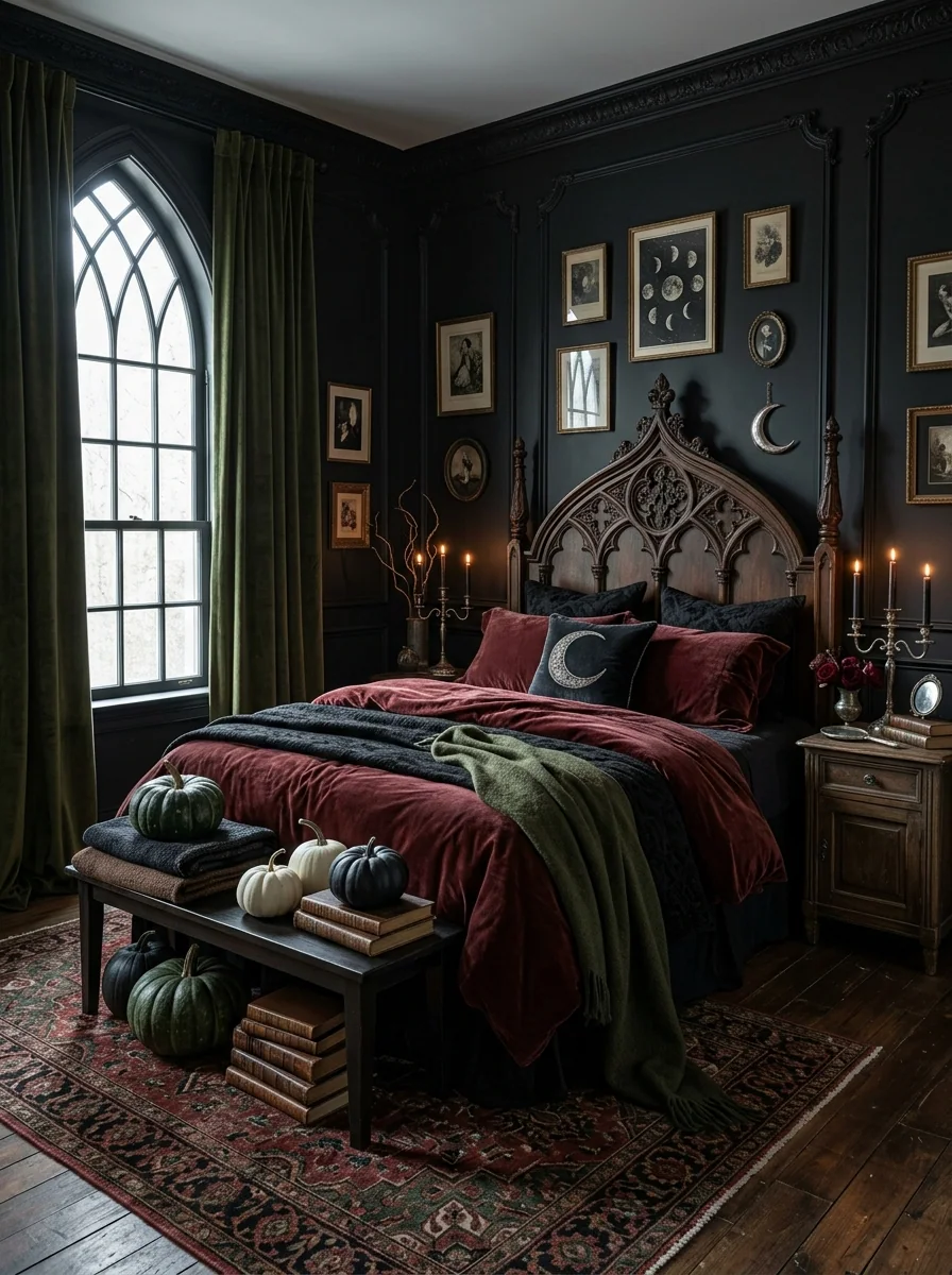 Moonlit Gothic Bedroom