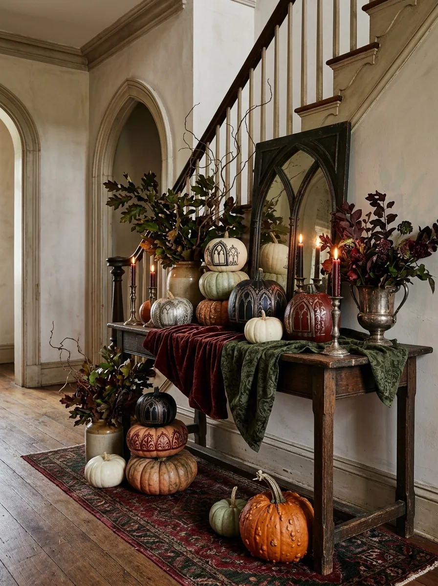 Gothic Arch Pumpkin Painting