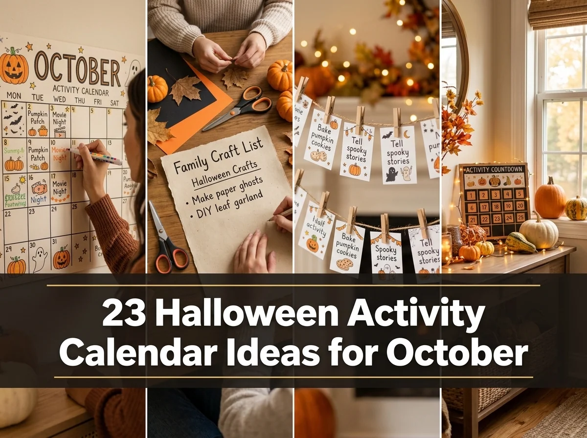 23 Halloween Activity Calendar Ideas for October