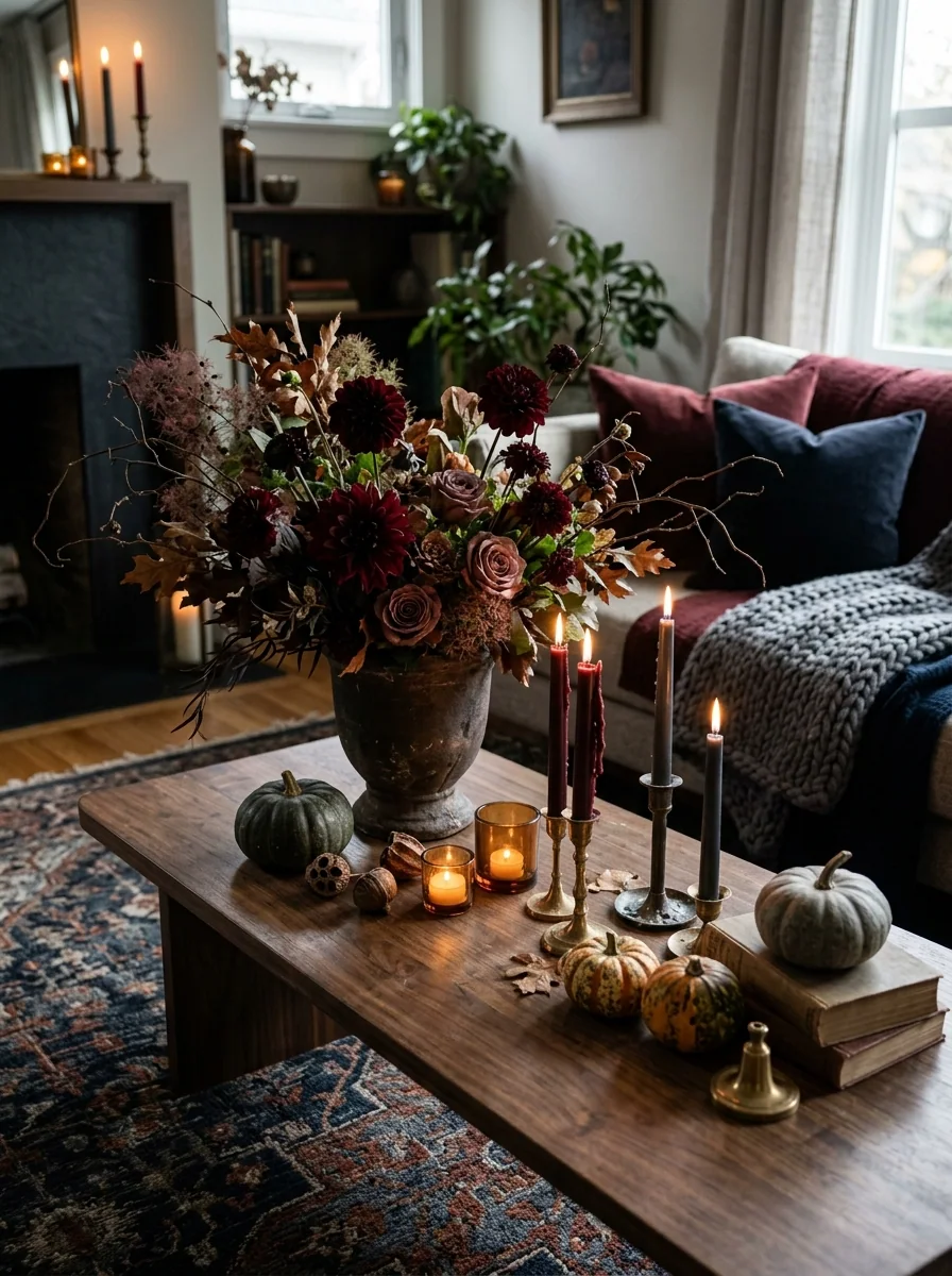 Oxblood Velvet Reading Corner