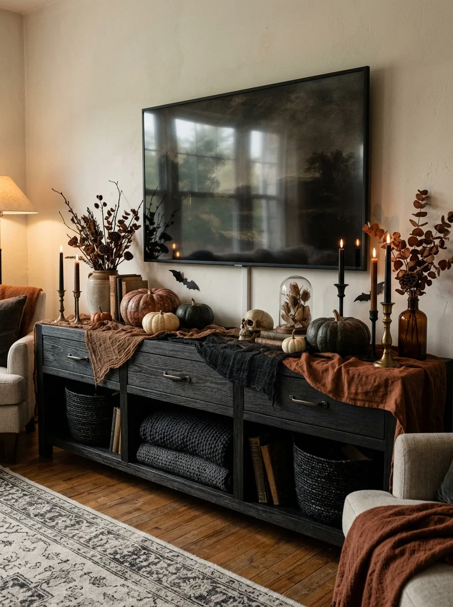 Spooky TV Console Styling