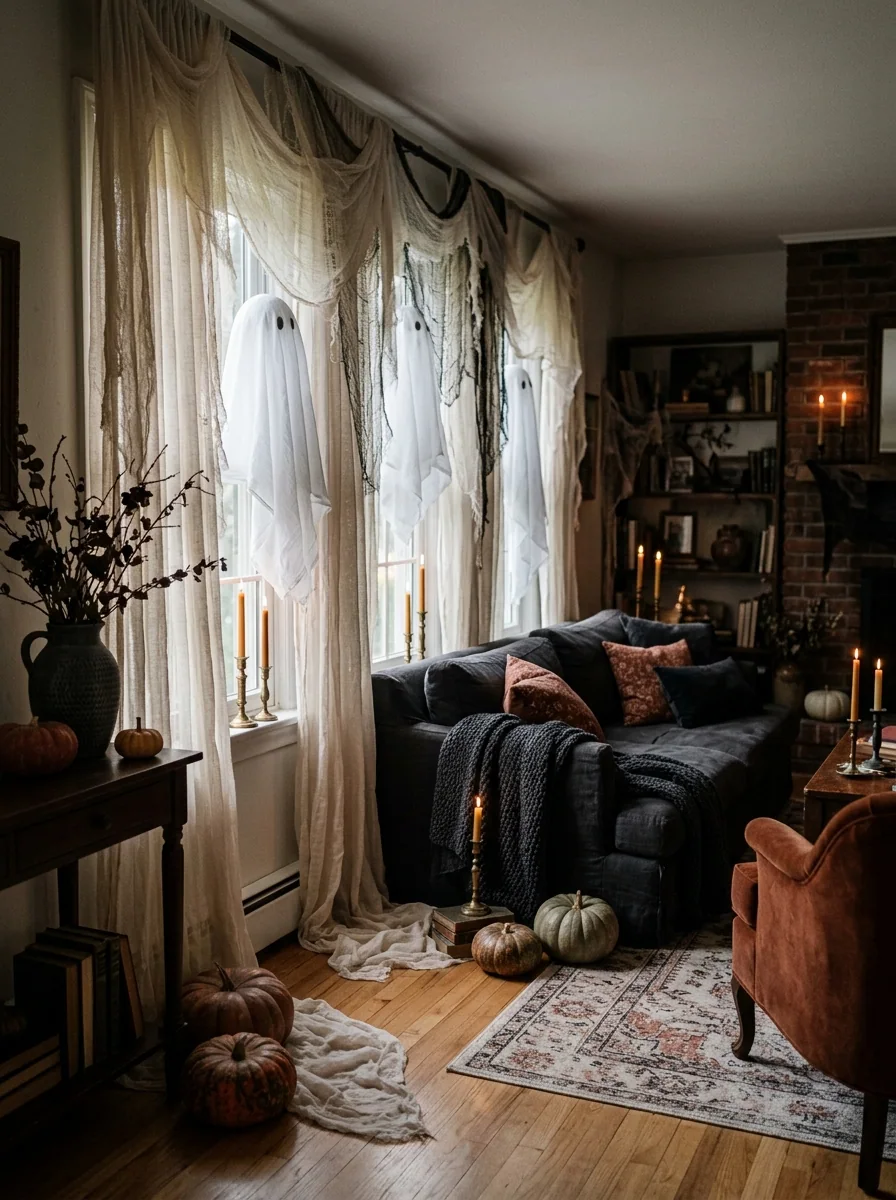 Ghostly Sheer Curtain Layer