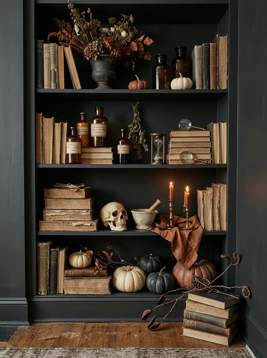 Old-Book and Apothecary Shelf