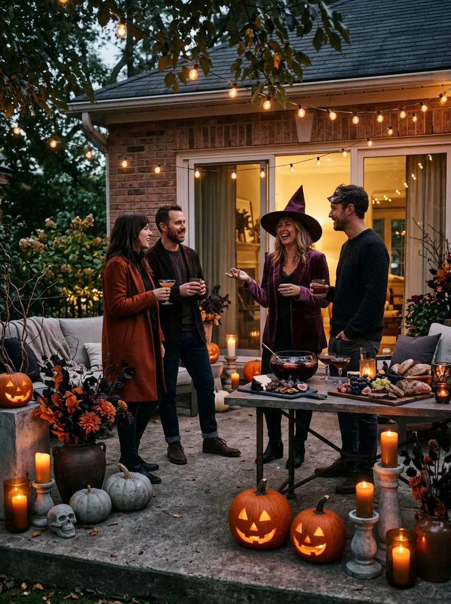 Moonlit Terrace Gathering