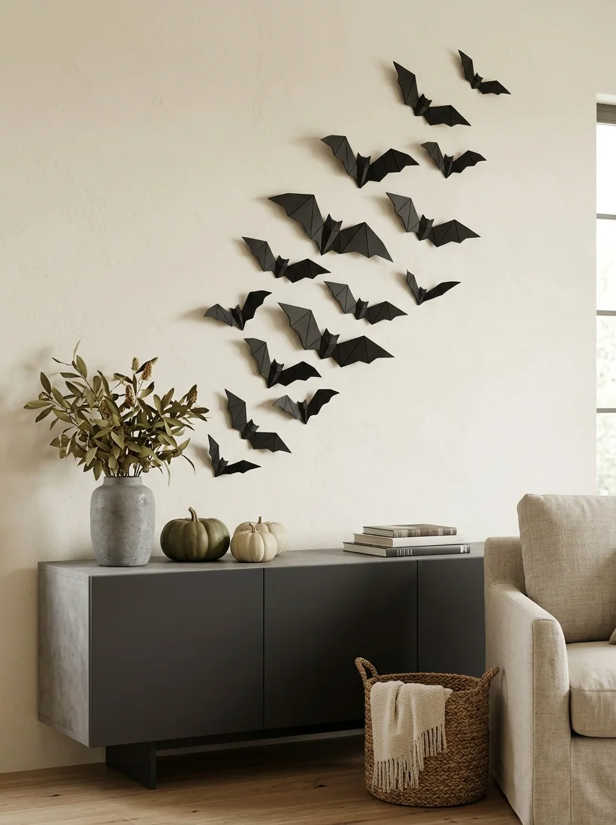 Geometric Bat Wall Art