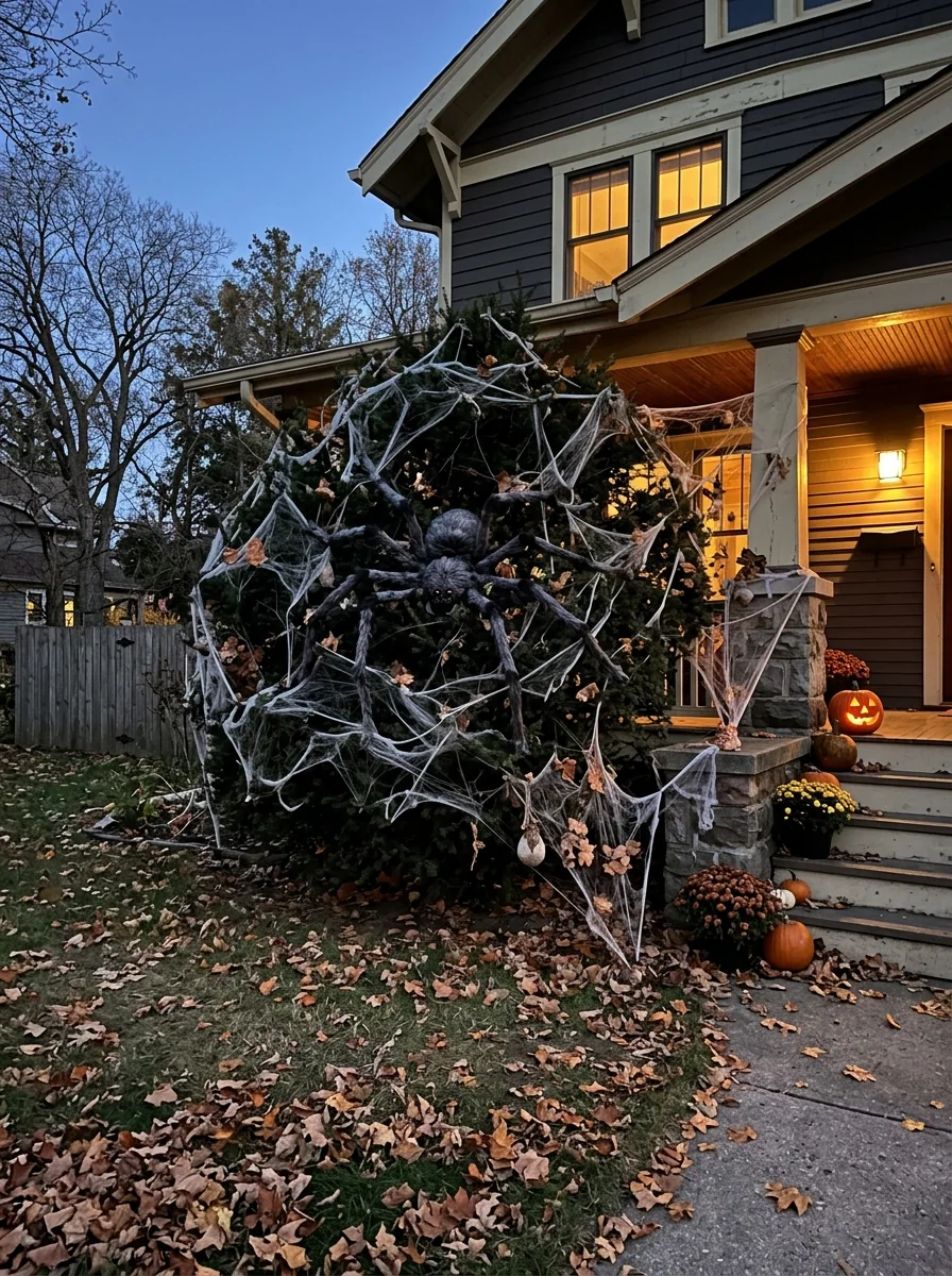 Spider-In-The-Bushes Scene