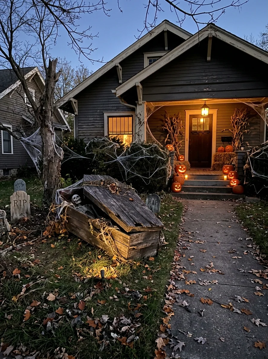 Moonlit Coffin Display