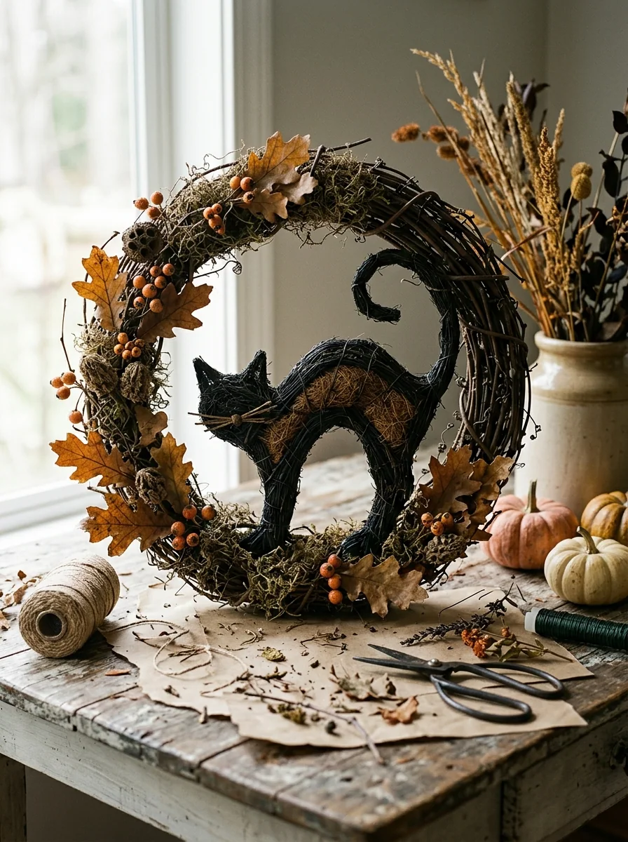 Classic Arched Cat Wreath